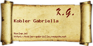 Kobler Gabriella névjegykártya